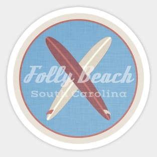 Folly Beach South Carolina Sticker